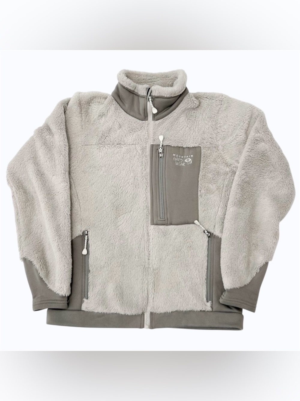 Mountain Hardware Polartec Fleece High Pile Fuzzy Jacket Gorpcore Grey Womens XS